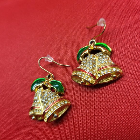 Christmas Bell Dangling Earrings - Picture 8 of 12